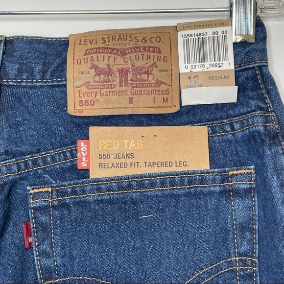 Levi’s VTG 550 Relaxed Fit Tapered Leg Denim Mom Jeans NWT Deadstock Y2K 90s - Picture 6 of 8
